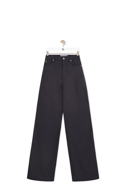 LOEWE High waisted trousers in cotton Deep Pavement