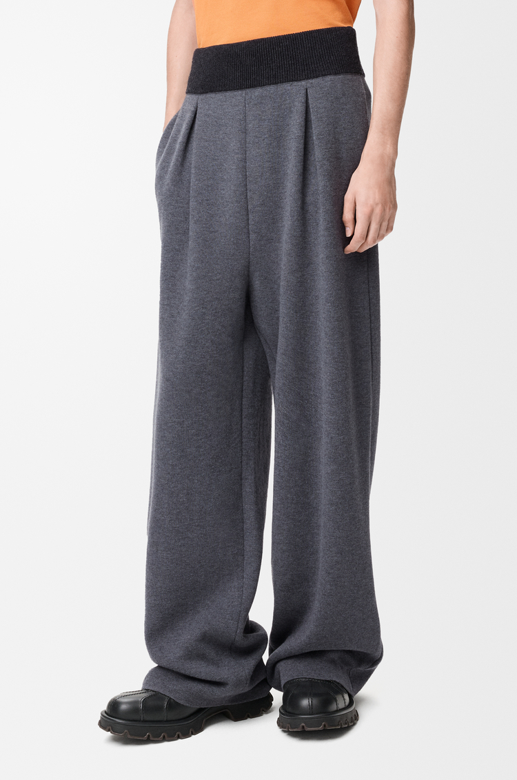 LOEWE Trousers in wool Grey Melange