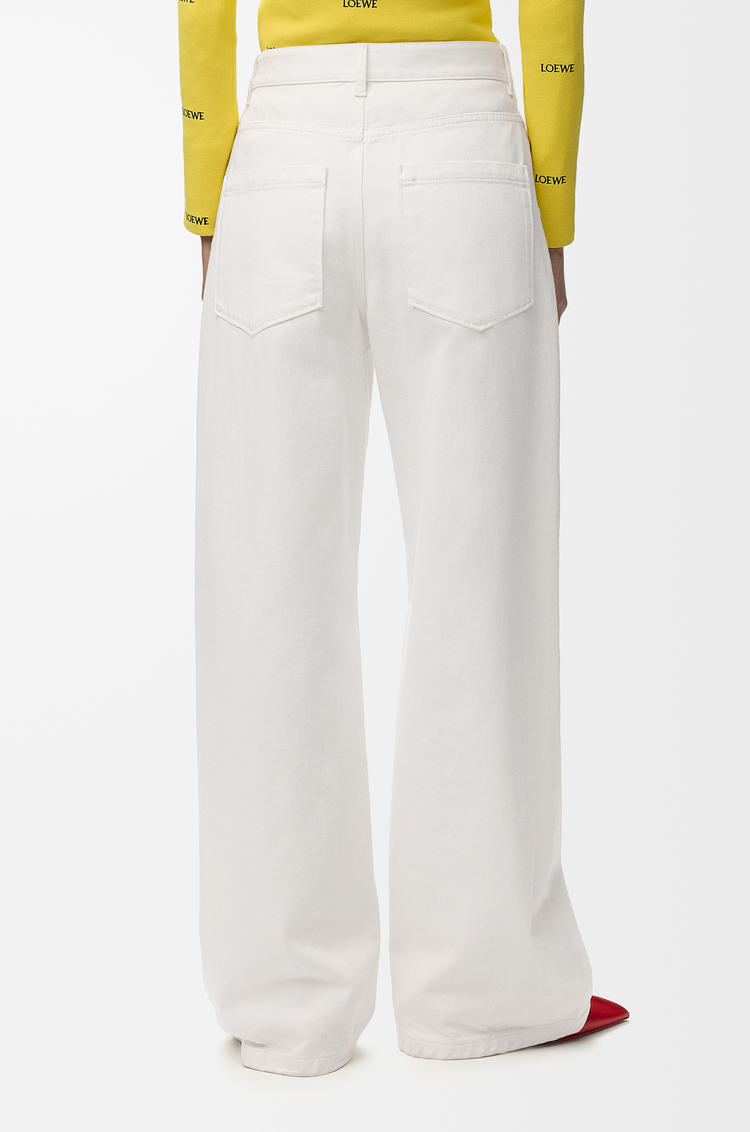 LOEWE Anagram baggy jeans in denim White