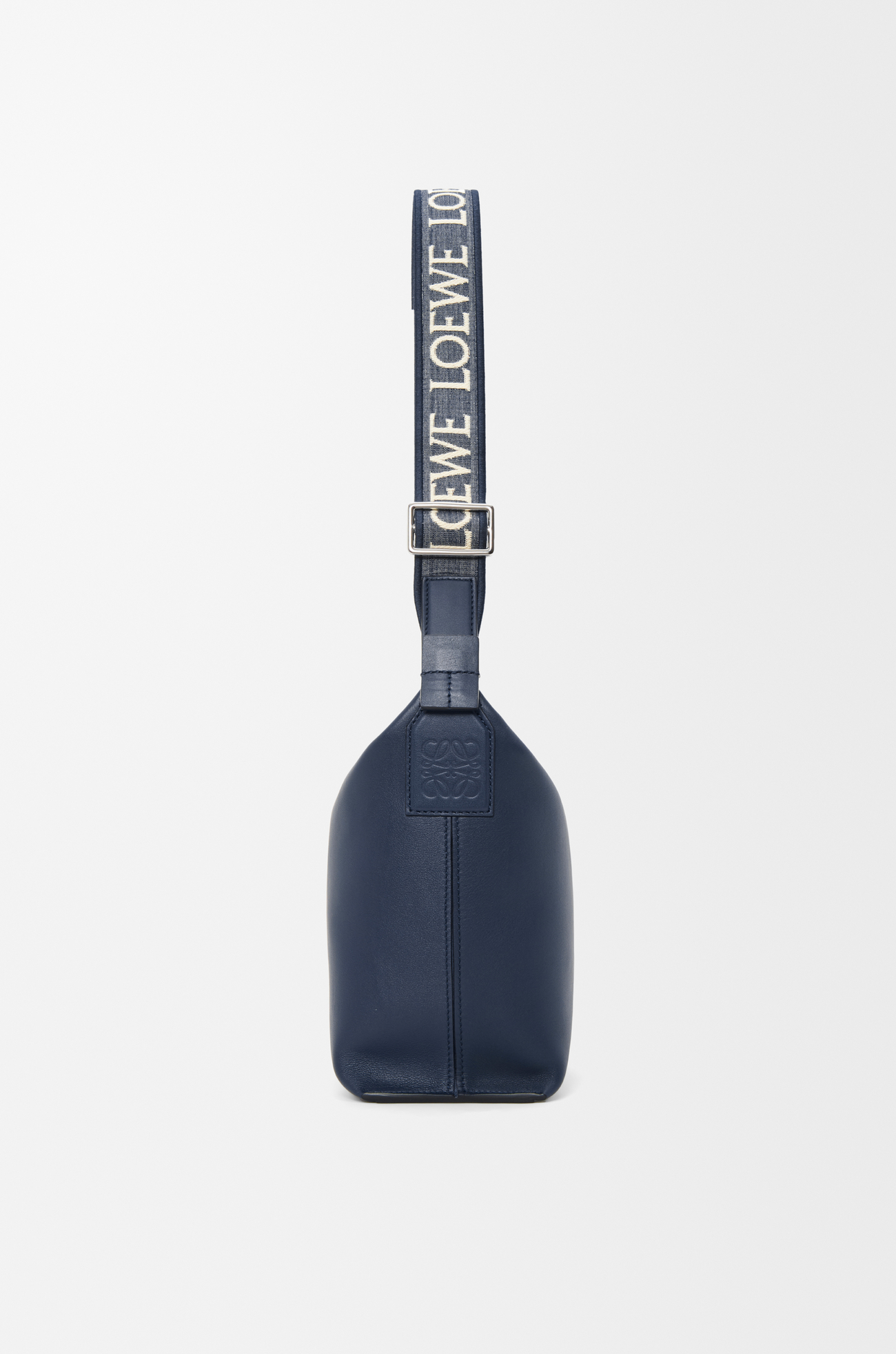 LOEWE Small Cubi crossbody bag in supple smooth calfskin and jacquard Deep Navy plp_rd