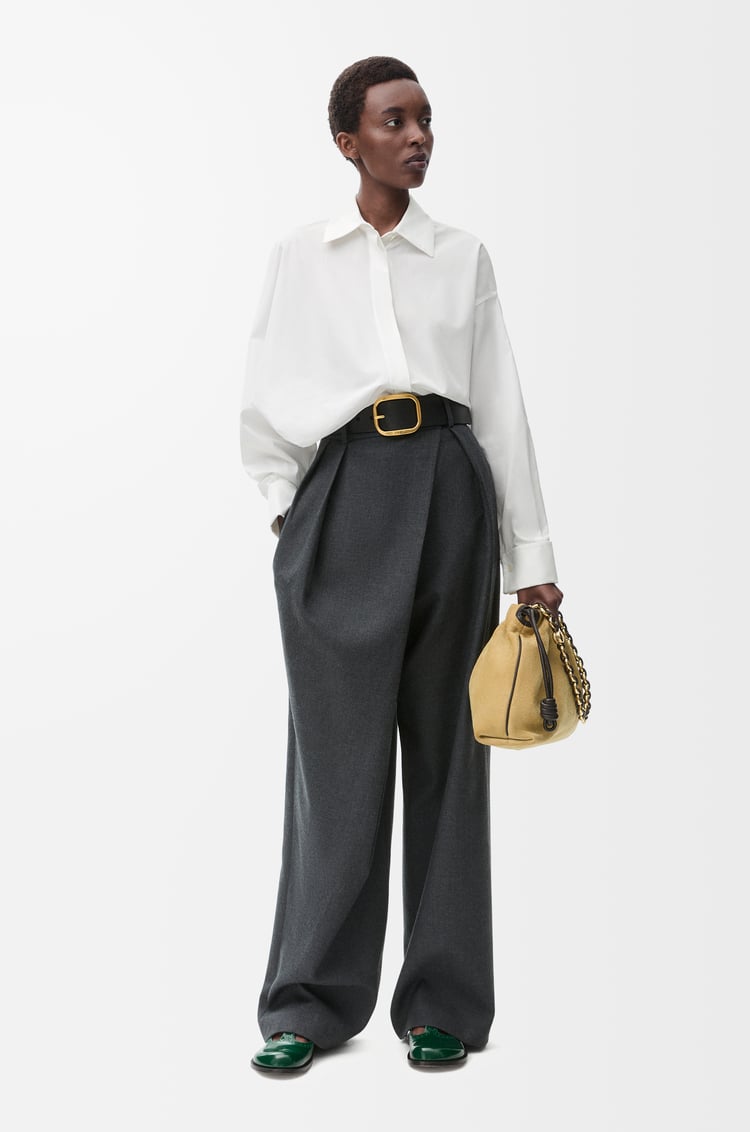 LOEWE Draped shirt in cotton White