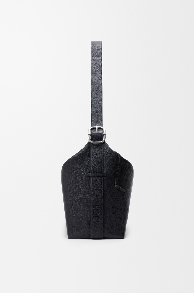 LOEWE Large Loop hobo in supple grained calfskin Black