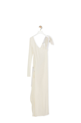 LOEWE Asymmetric dress in viscose White plp_rd