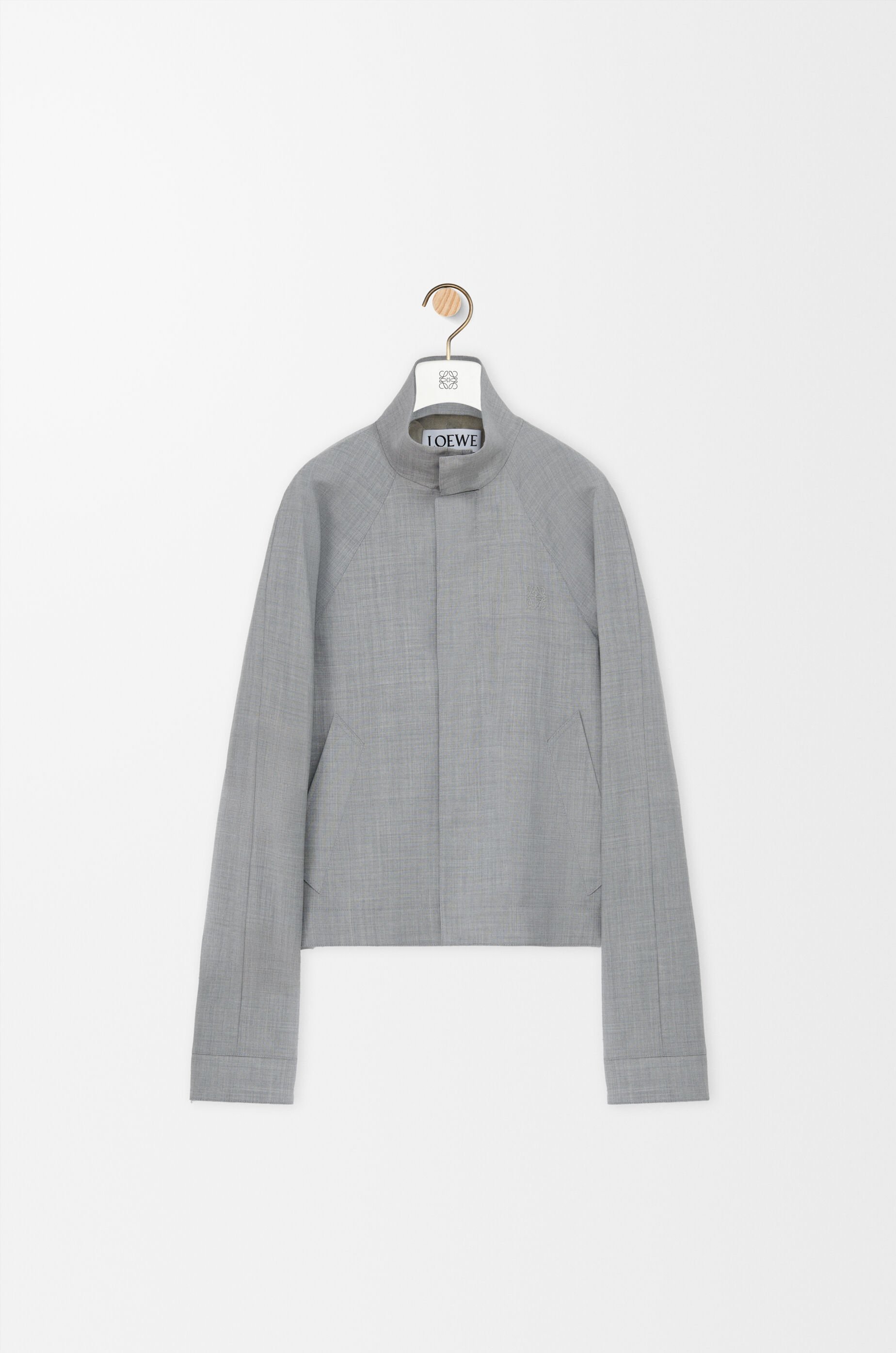 激安正規  ジップアップ LOEWE - グレー ジャケット（ウール） ウェア