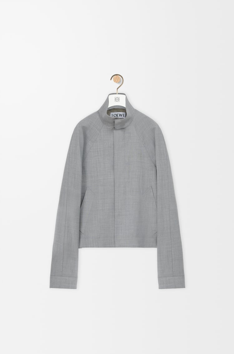 LOEWE Zip-up jacket in wool Light Grey