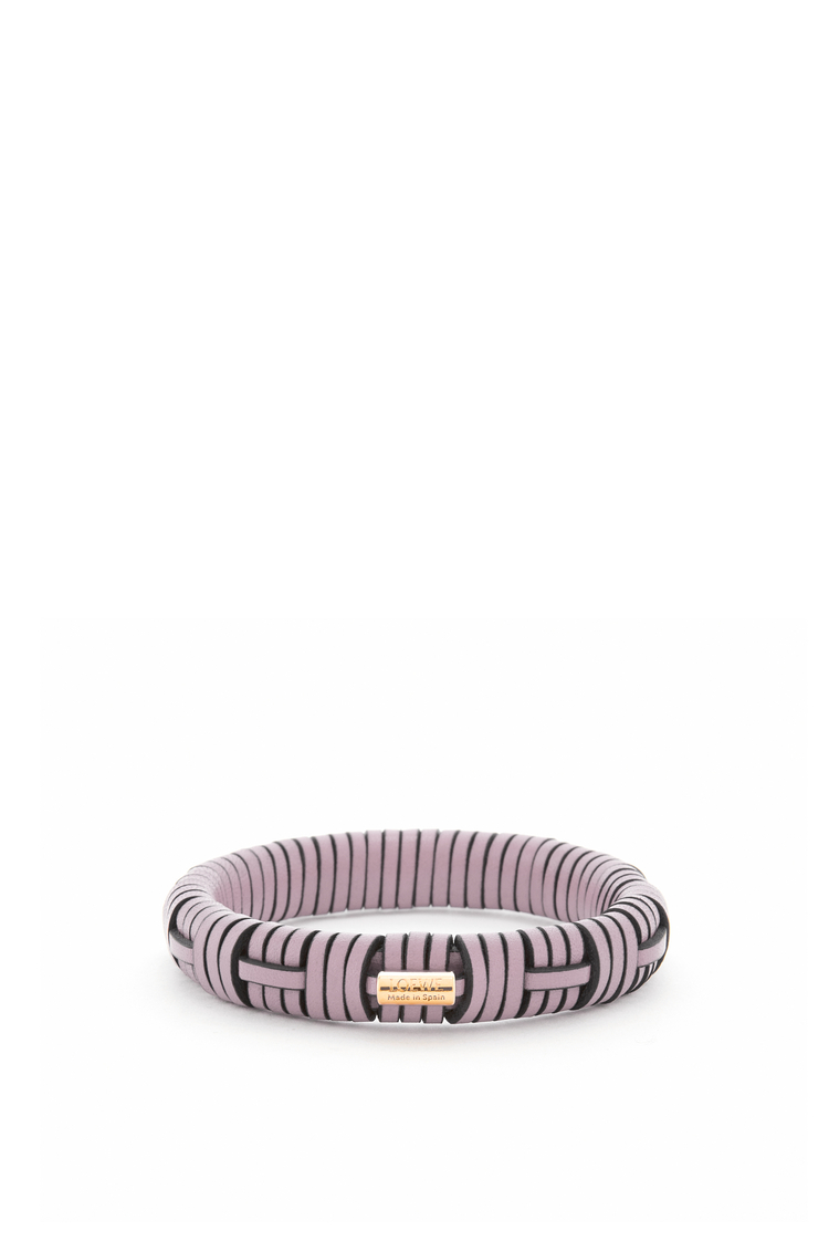 LOEWE Woven bangle in brass and classic calfskin Dirty Mauve