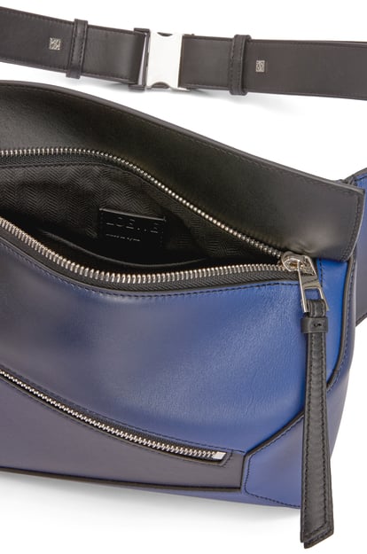 LOEWE Small Puzzle bumbag in silk calfskin Navy Blue plp_rd