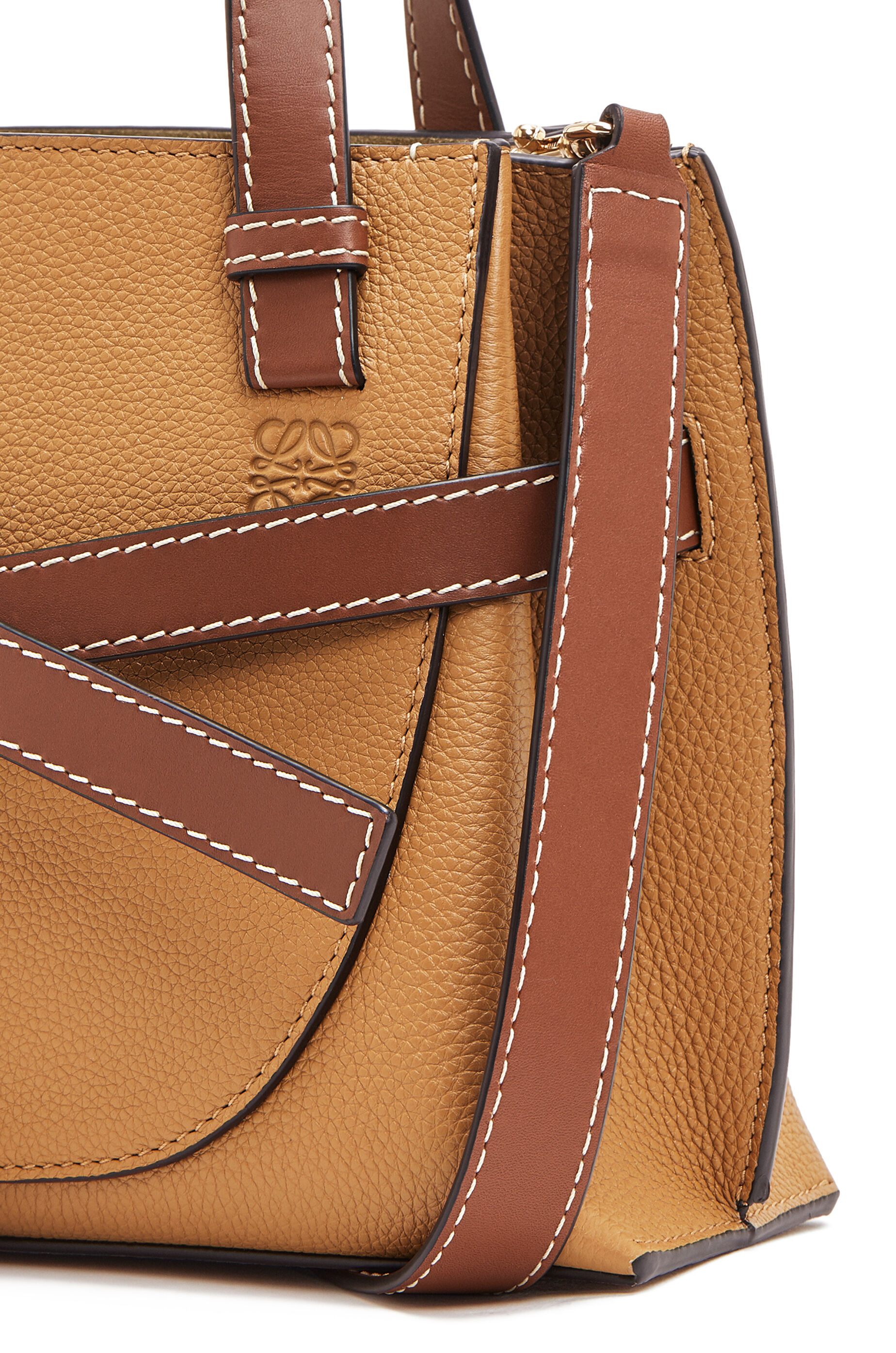 Mini Gate Top Handle bag in soft grained calfskin Light Caramel LOEWE