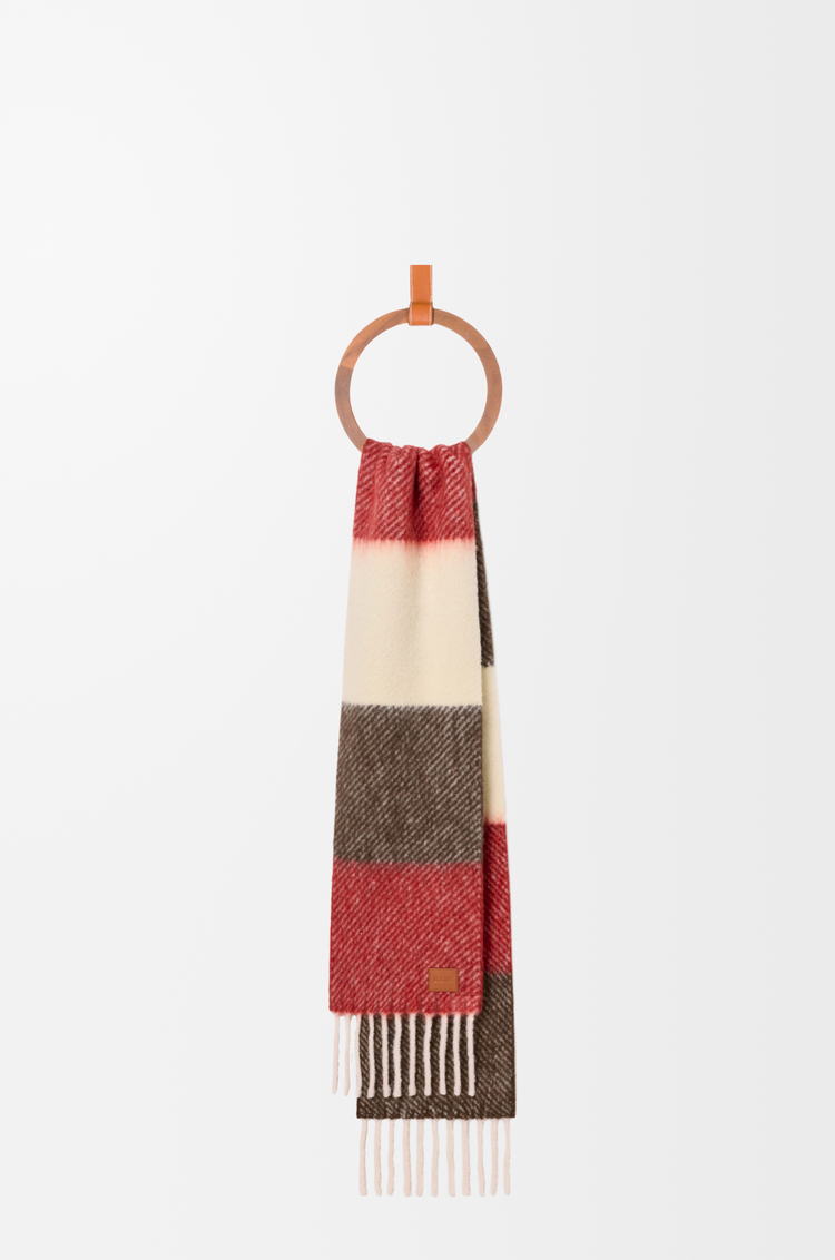 LOEWE スカーフ（アルパカ&ウールブレンド） Red/Brown