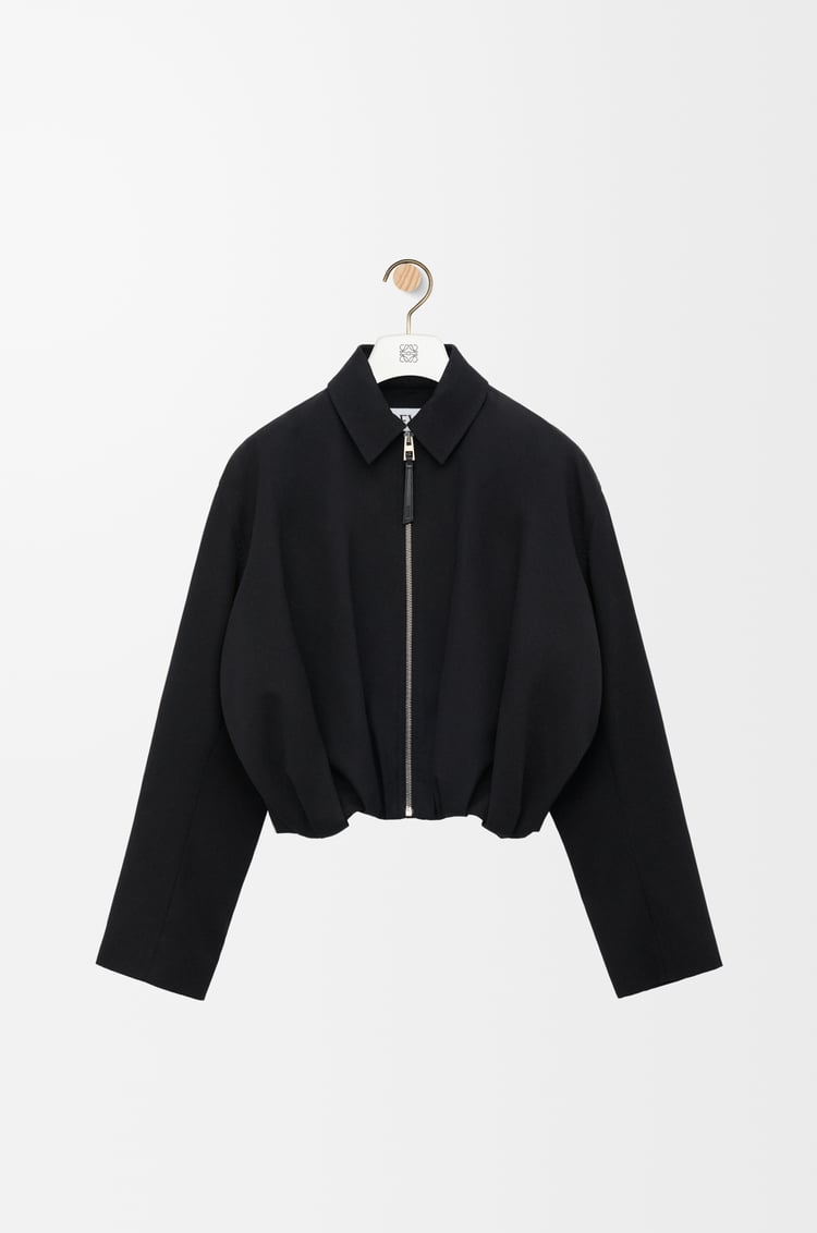 LOEWE ドレープ ジャケット（コットン&シルク） ブラック