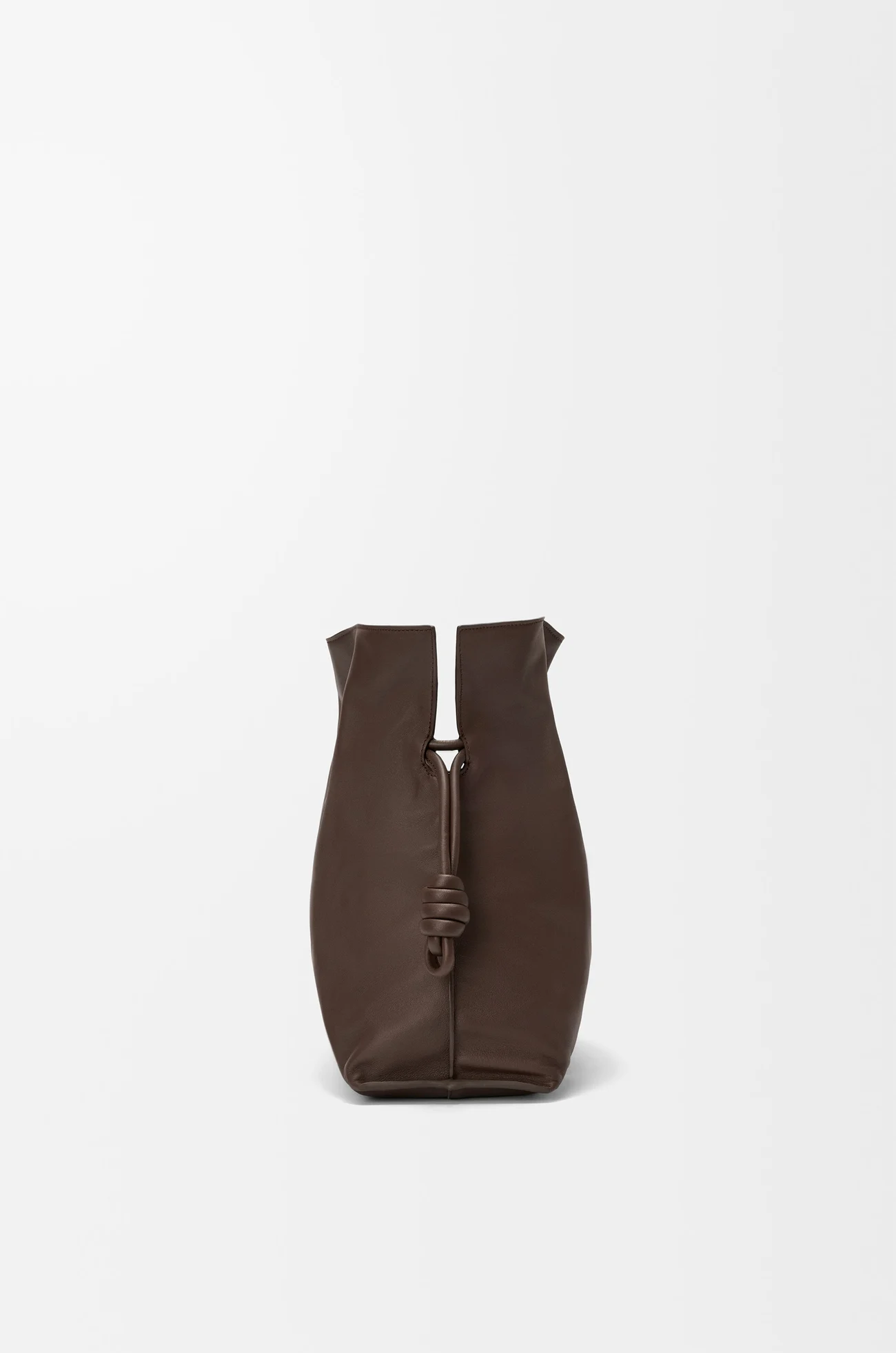 LOEWE Große Flamenco Clutch aus Nappa-Kalbsleder Schokoladenbraun