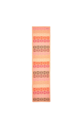 LOEWE Anagram lines scarf in wool and cashmere Peach Pink plp_rd