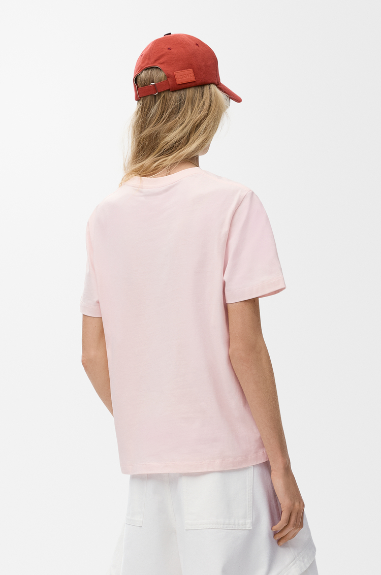 LOEWE 棉質標準版型 T 恤 淺粉紅