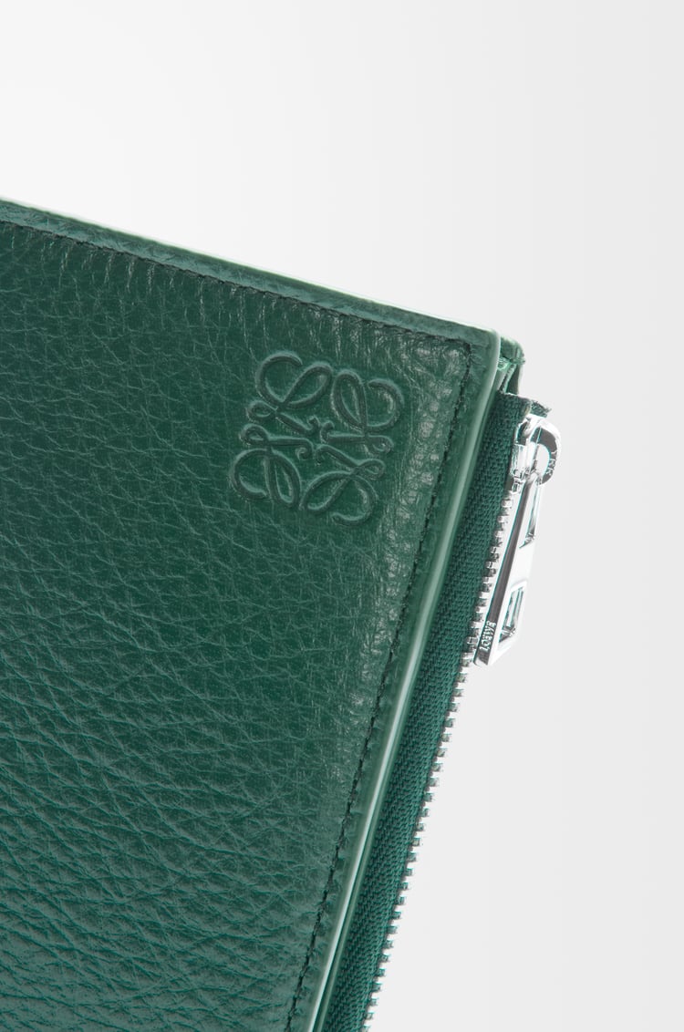 LOEWE Slim compact wallet in deerskin Evergreen