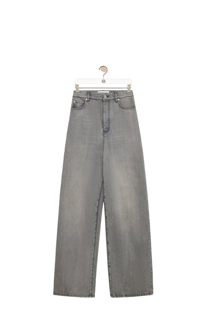 LOEWE High waisted jeans in cotton Grey Melange