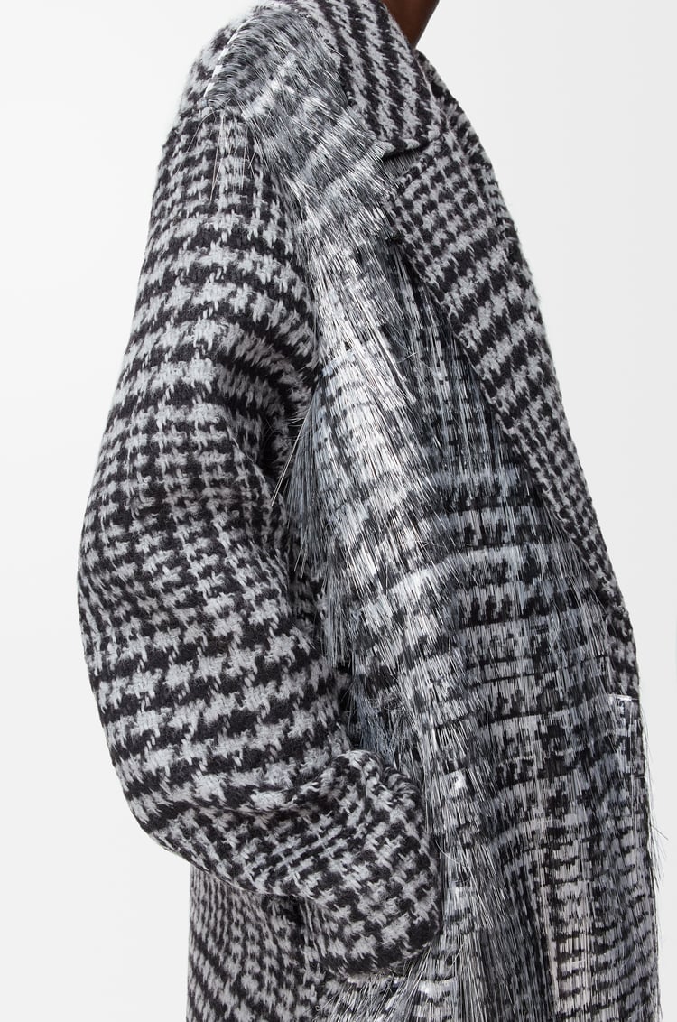 LOEWE Coat in wool and mohair blend Grey/Black
