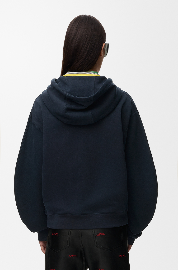 LOEWE Sudadera con capucha Flamenco en algodón Azul Marino