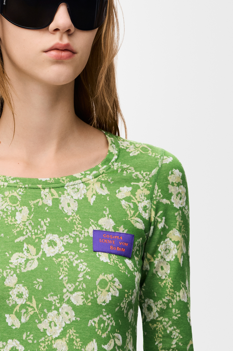 LOEWE Top en algodón Verde
