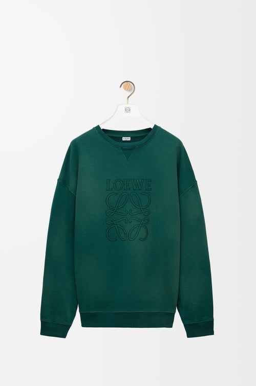 LOEWE Regular fit sweatshirt in cotton Dark Green