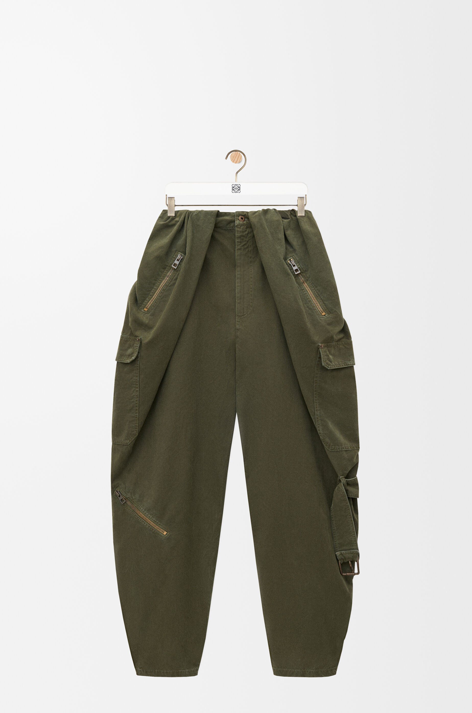 バルーン カーゴ トラウザーズ（コットン） ディープオリーブ - LOEWE