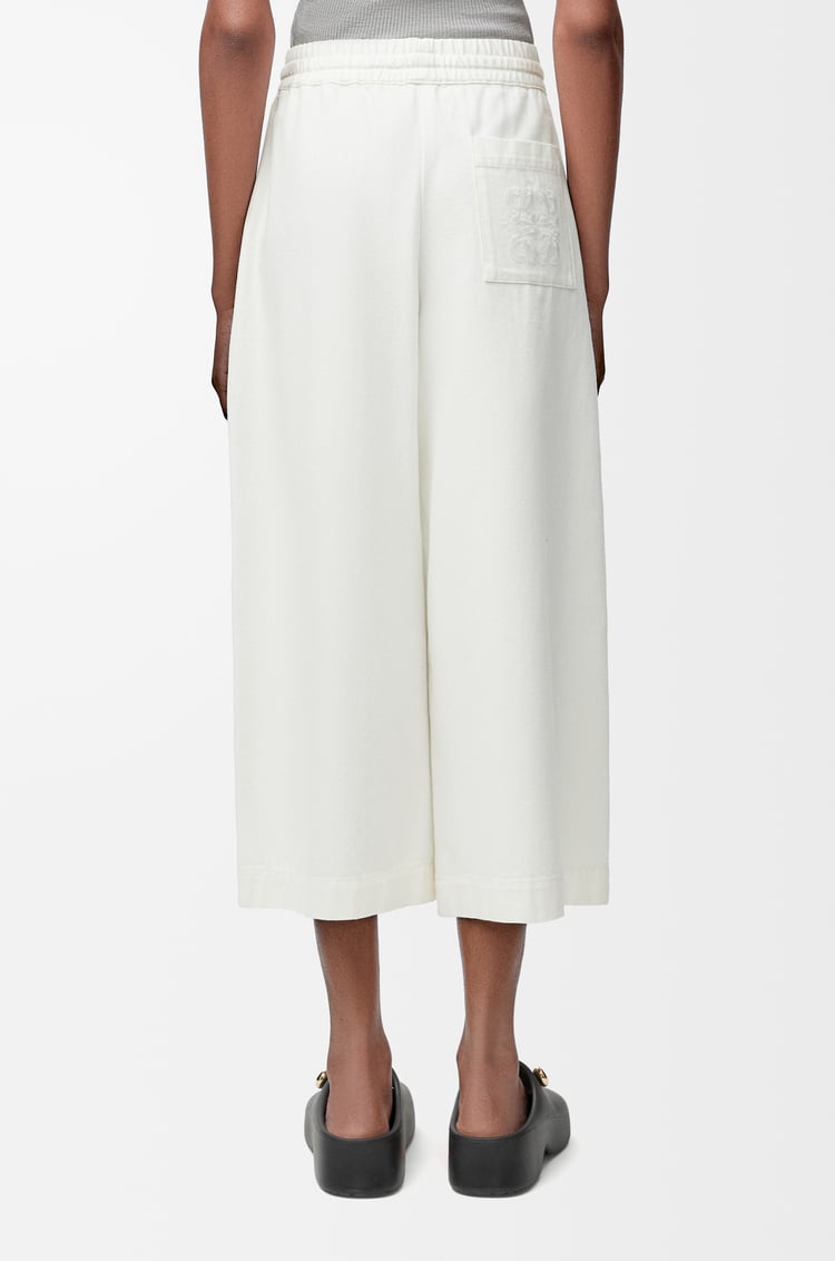 LOEWE Pantalón cropped en denim Blanco