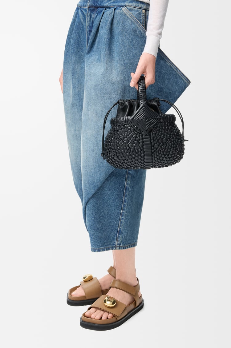LOEWE ダイヤモンド ラウンド バスケットバッグ ミニ（カーフ） ブラック