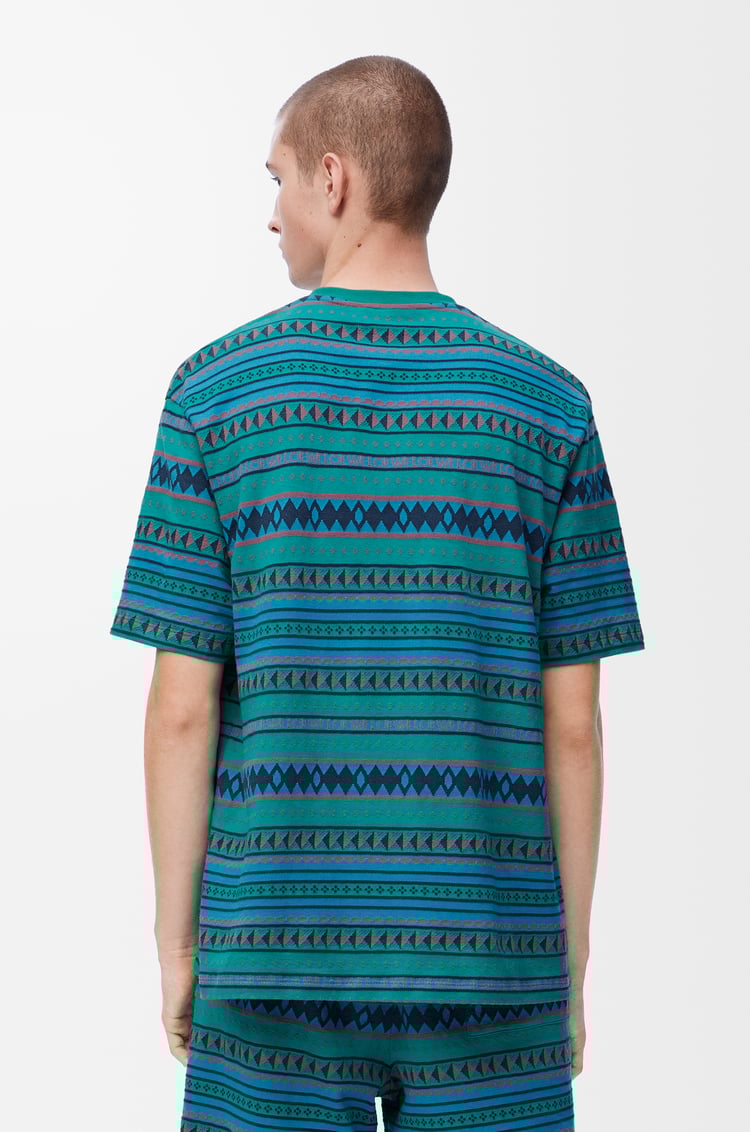 LOEWE Loose fit T-shirt in cotton Blue/Multicolor