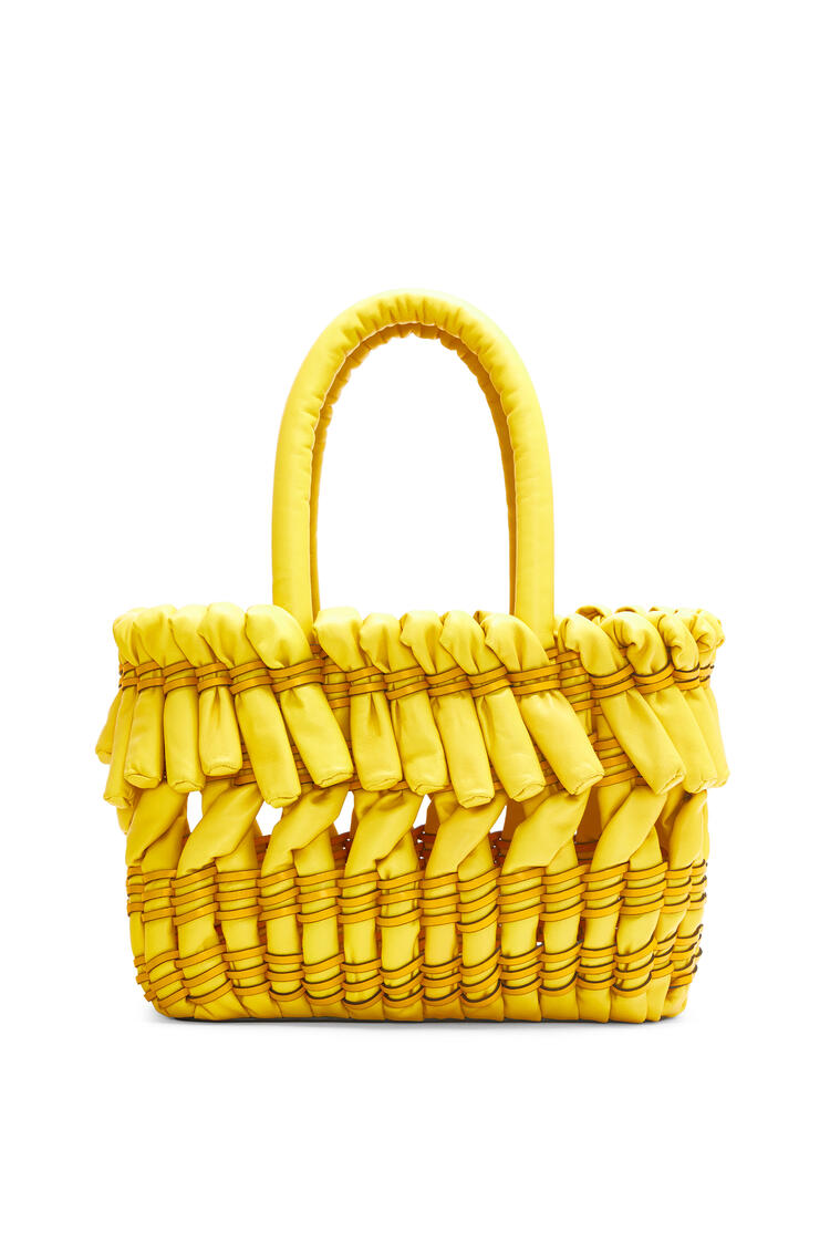 LOEWE Bolso Tubular Basket pequeño en piel napa de cordero Amarillo