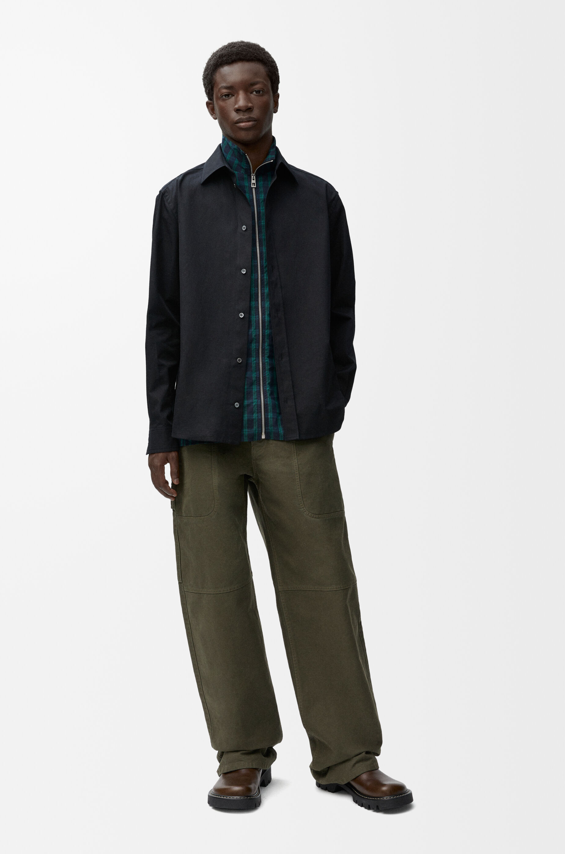 Overshirt in wool and cashmere Black - LOEWE