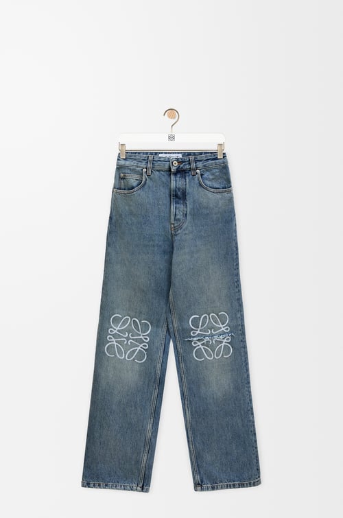 LOEWE Anagram baggy jeans in denim Washed Denim