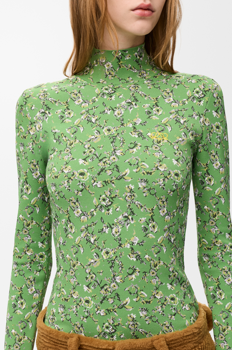 LOEWE Top en mezcla de viscosa Verde/Multicolor