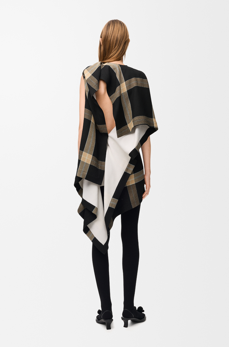 LOEWE Vestido en viscosa elástica Negro/Beige