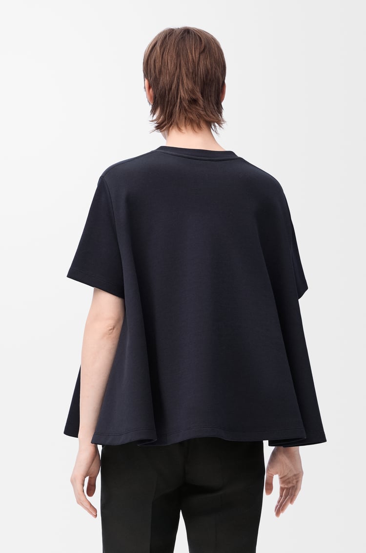 LOEWE Trapeze top in cotton blend Dark Navy Blue