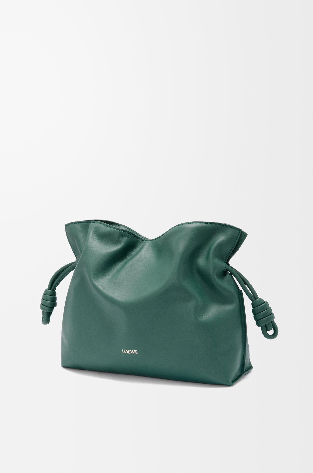 LOEWE 中型納帕小牛皮 Flamenco 手拿包 香根草色
