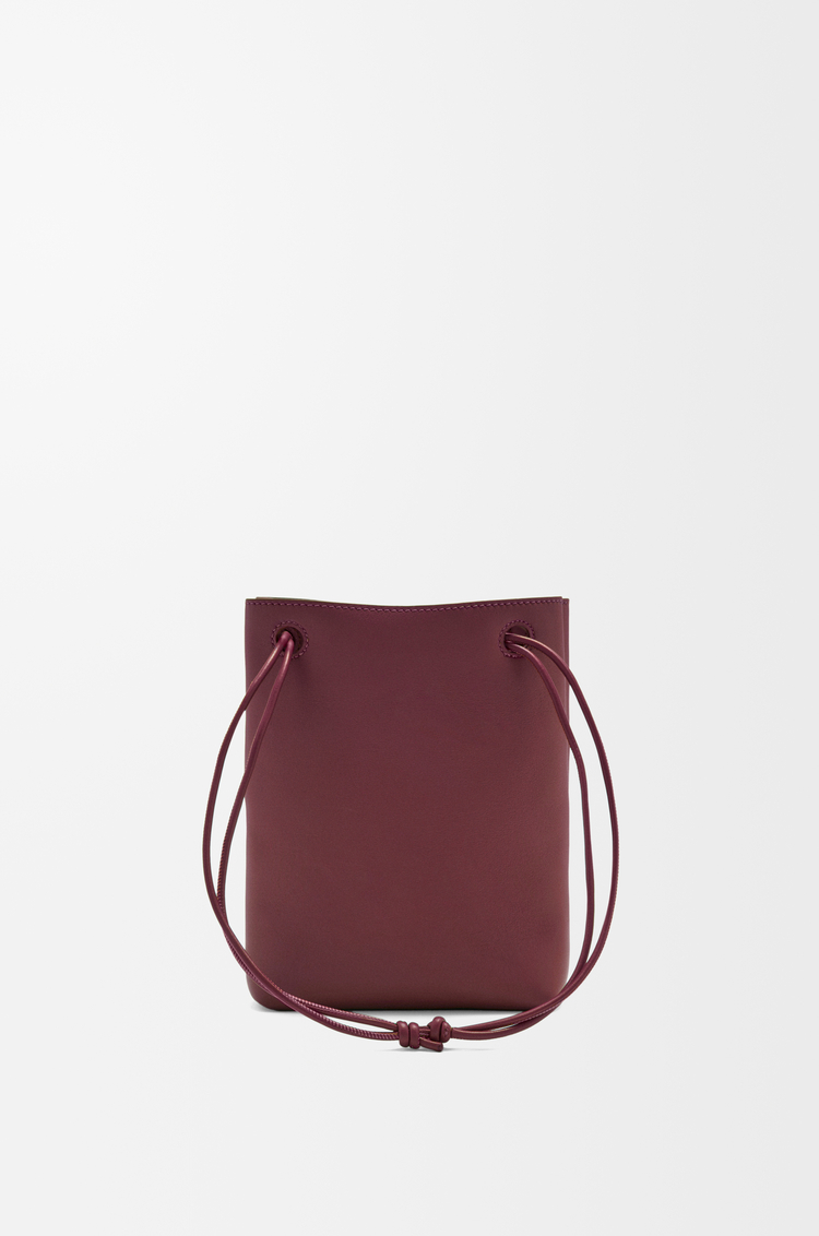 LOEWE Pebble pouch in smooth calfskin Dark Burgundy