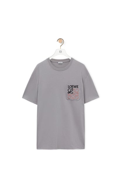 LOEWE Camiseta de corte holgado en algodón Gris plp_rd