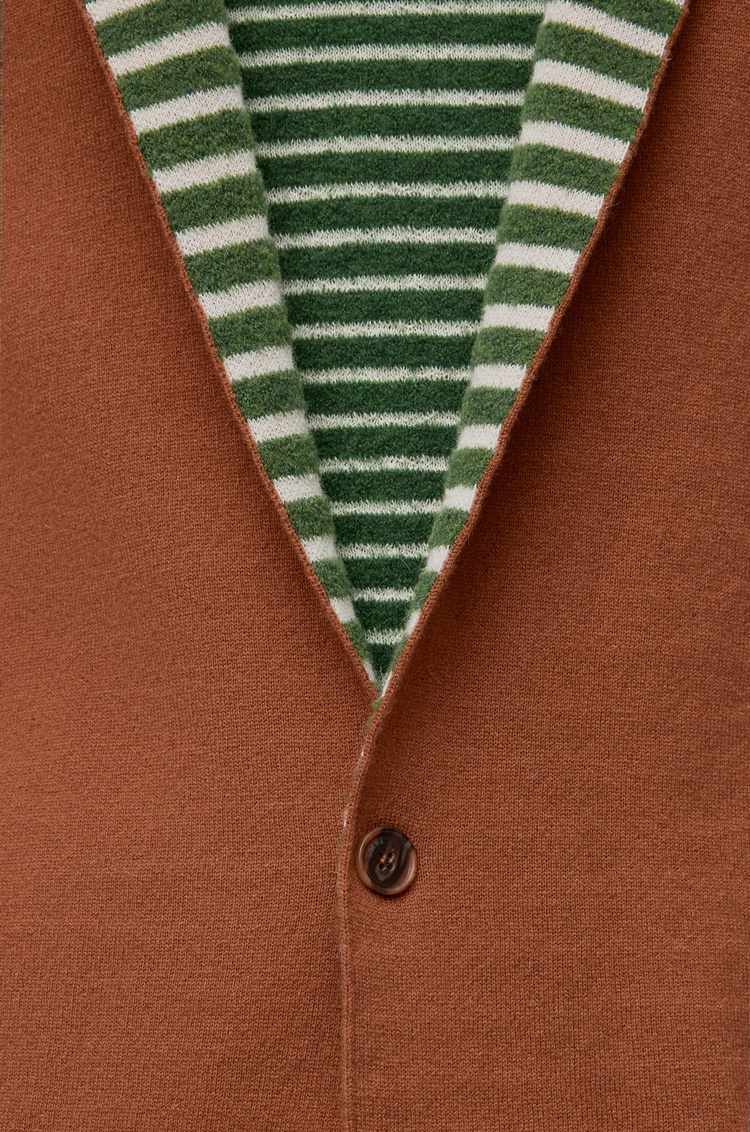 LOEWE Jacket in wool and alpaca blend Camel/Multicolor