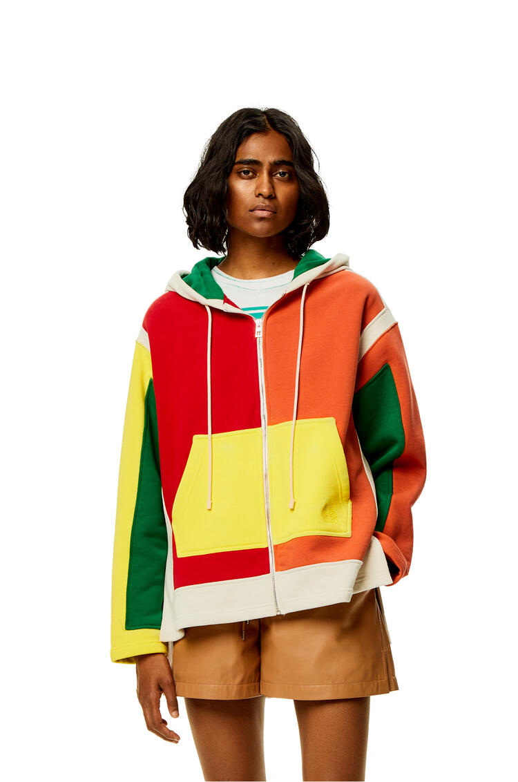 LOEWE Oversized zip hoodie in cotton Multicolor