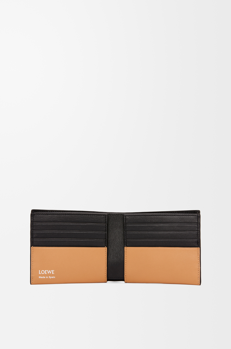LOEWE Bifold wallet in shiny nappa calfskin Warm Desert/Black