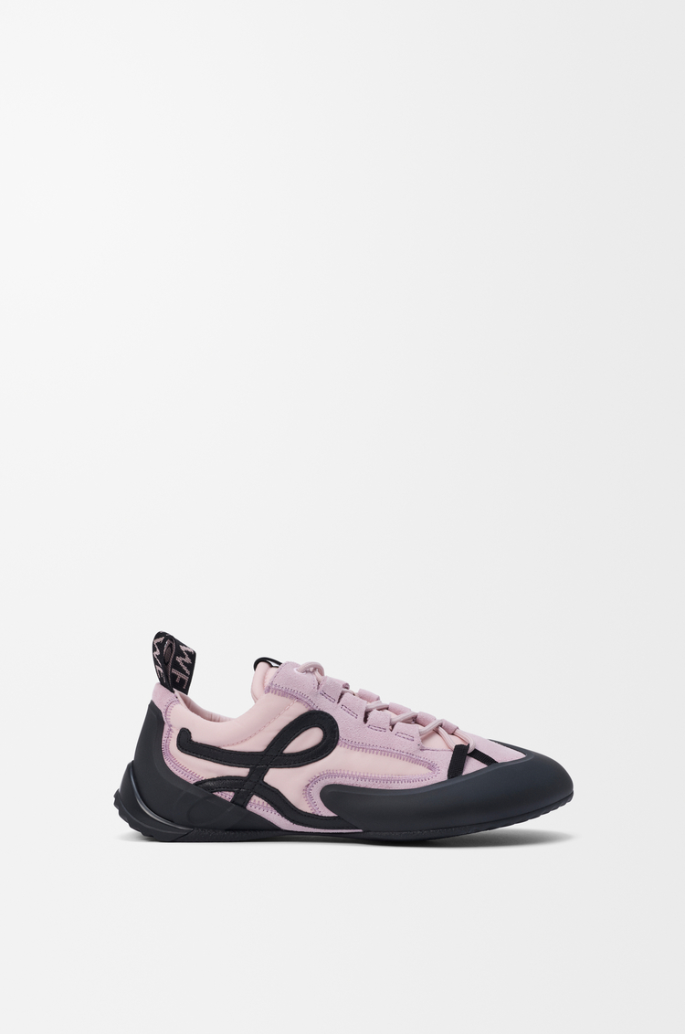 LOEWE Grip sneaker in nylon and suede Pink/Black