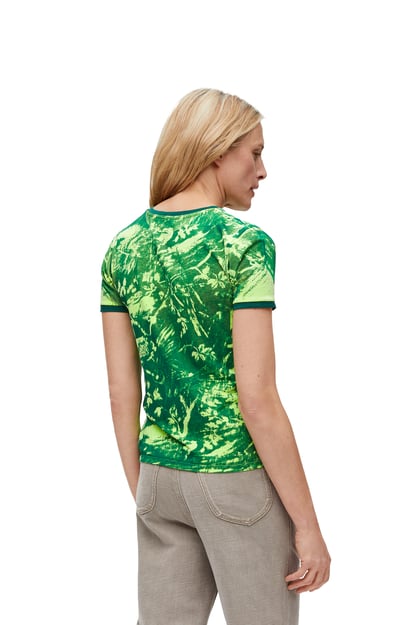 LOEWE Camiseta de corte ajustado en algodón Verde/Multicolor plp_rd