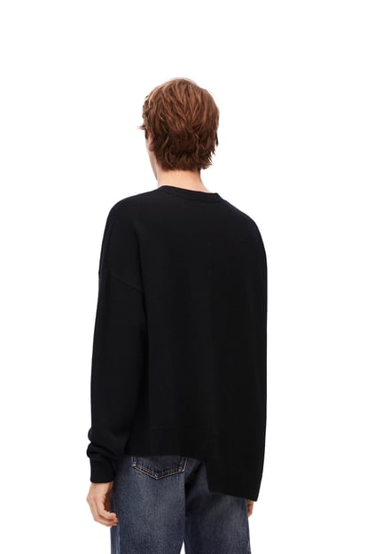 LOEWE Asymmetric sweater in wool Black plp_rd