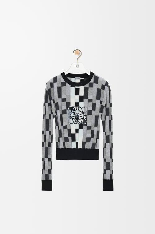 LOEWE アナグラム セーター（コットン） グレー/ライトグレー