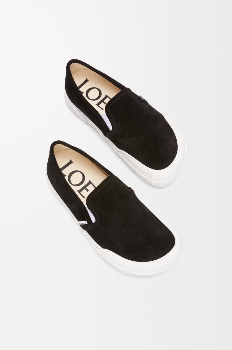 LOEWE Terra Vulca slip-on sneaker in suede Black