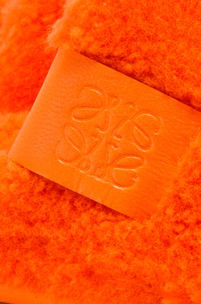 LOEWE Slippers en tejido polar Naranja Neon plp_rd