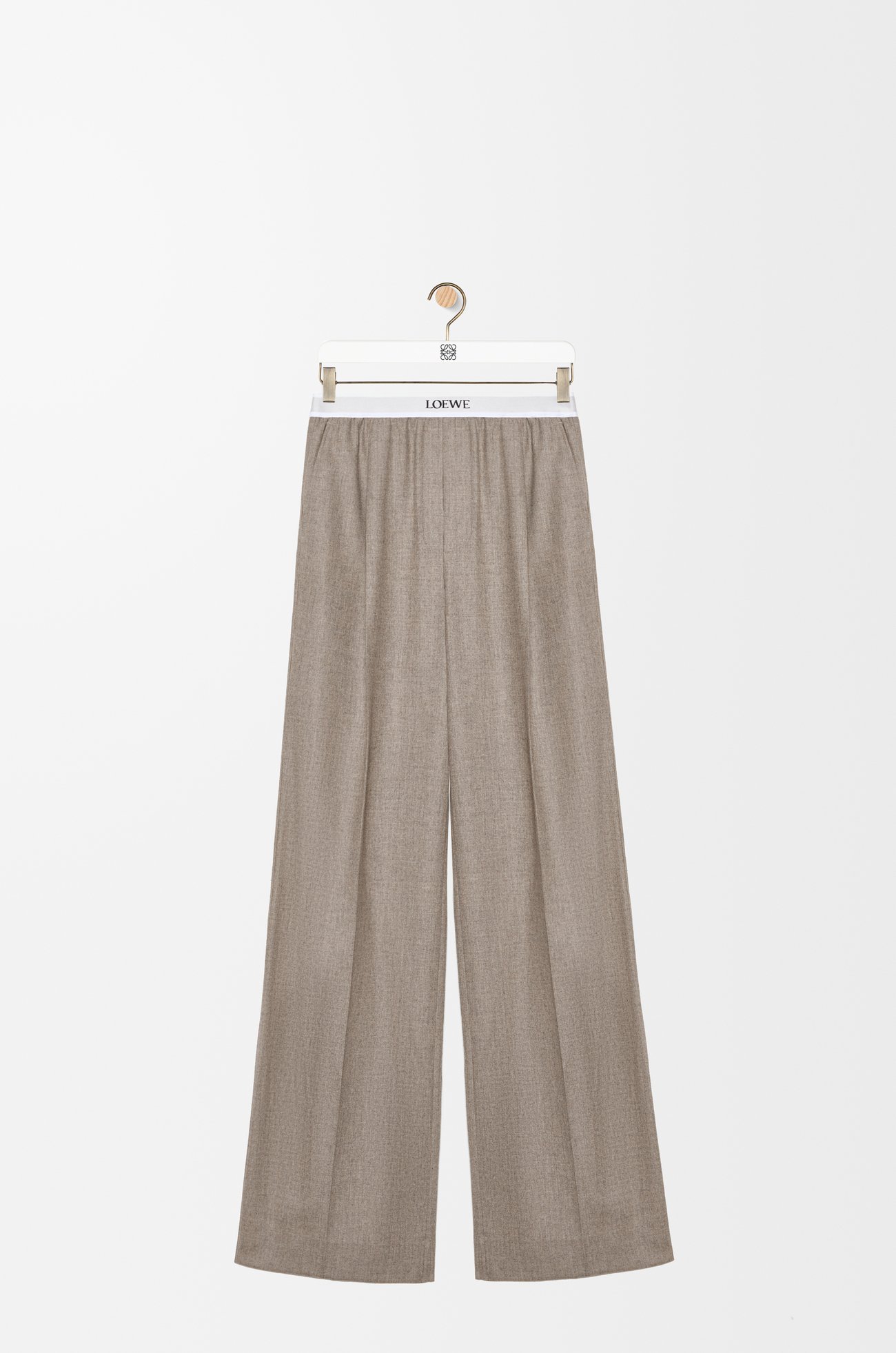 LOEWE Trousers in wool and cashmere Beige