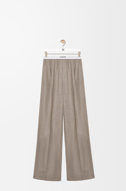 LOEWE Trousers in wool and cashmere Beige plp_rd