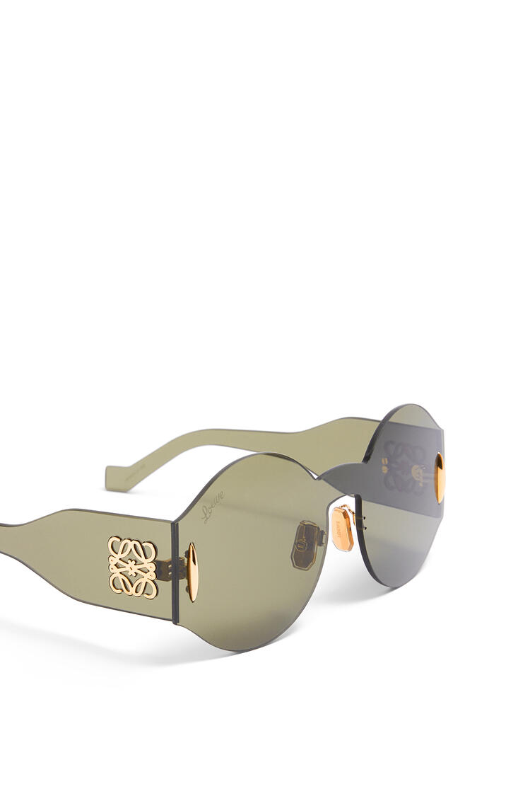 LOEWE Round mask sunglasses in nylon Dark Green