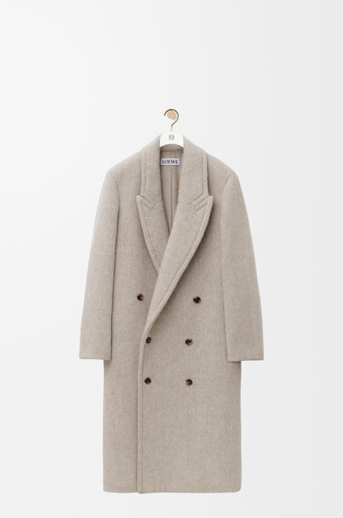 ダブルブレスト コート（ナパカーフ） ブラック - LOEWE｜ピーコート  