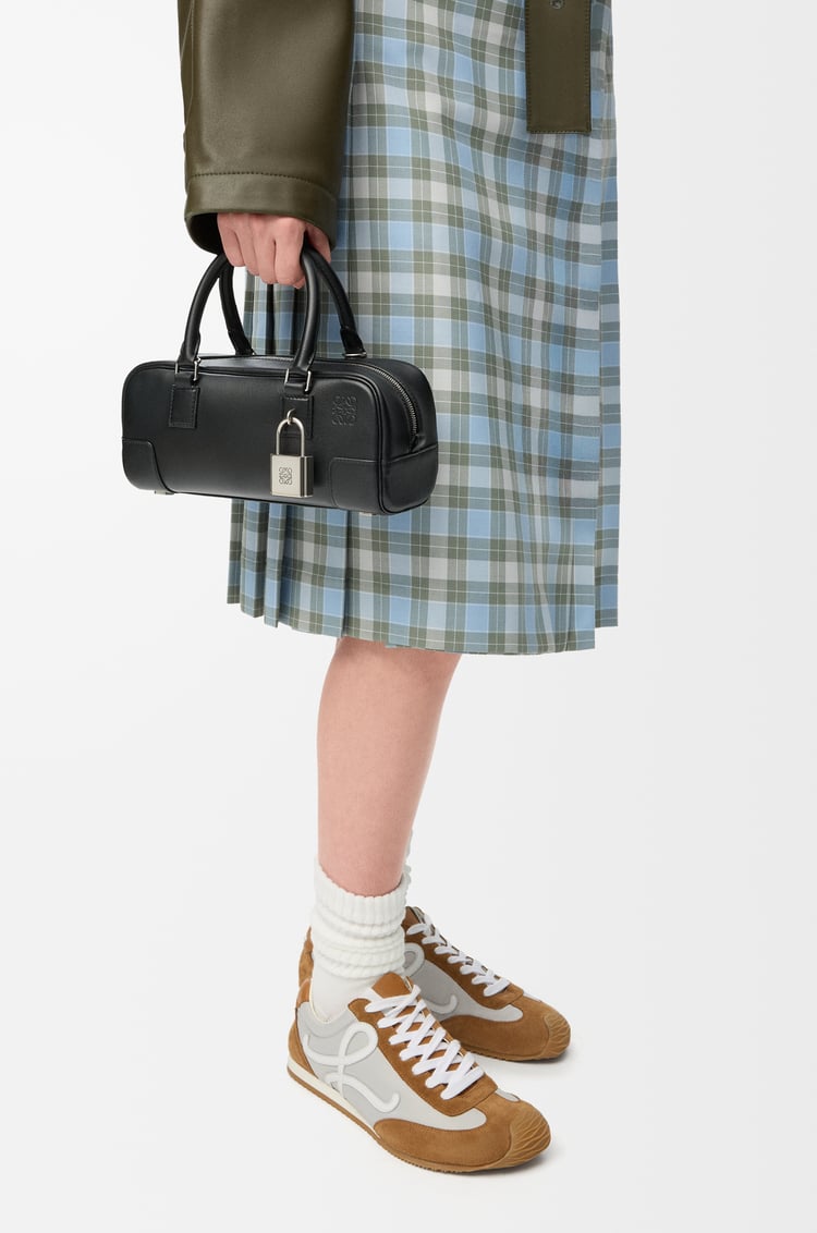 LOEWE Amazona 23 cropped bag in shiny calfskin Black